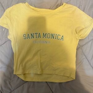 Yellow Santa Monica baby tee
